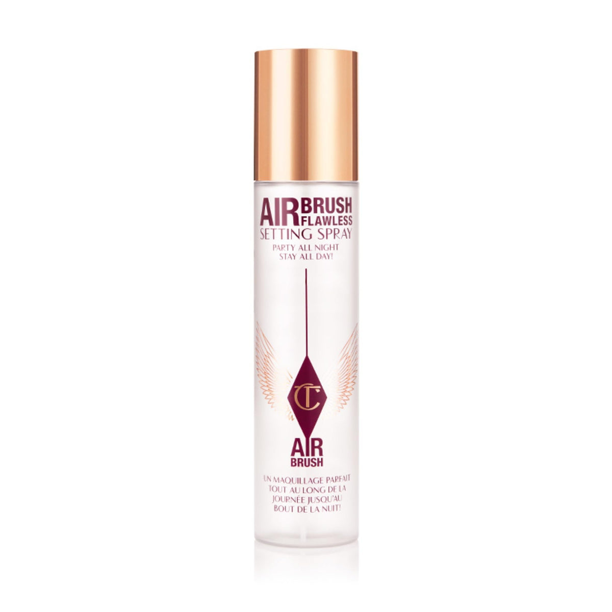 Charlotte Tilbury Airbrush Flawless Setting Spray - Ultra-Fine Hydrating Mist to Prime & Set Makeup Up to 16Hr – Soothes and Blurs Skin, Waterproof, Wedding Makeup
