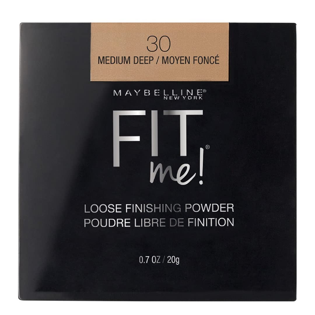 Maybelline Fit Me Loose Setting Powder, Face Powder and Finishing Makeup, Medium Deep, 1 Count