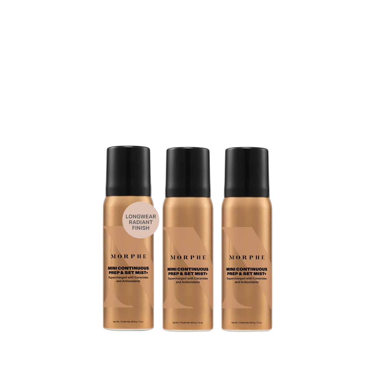Morphe Continuous Prep & Set Setting Spray - Hydrating Setting Spray for Makeup & Skin Prep - Enriched with Ceramides and Antioxidants for a Radiant Finish (2.8 oz)