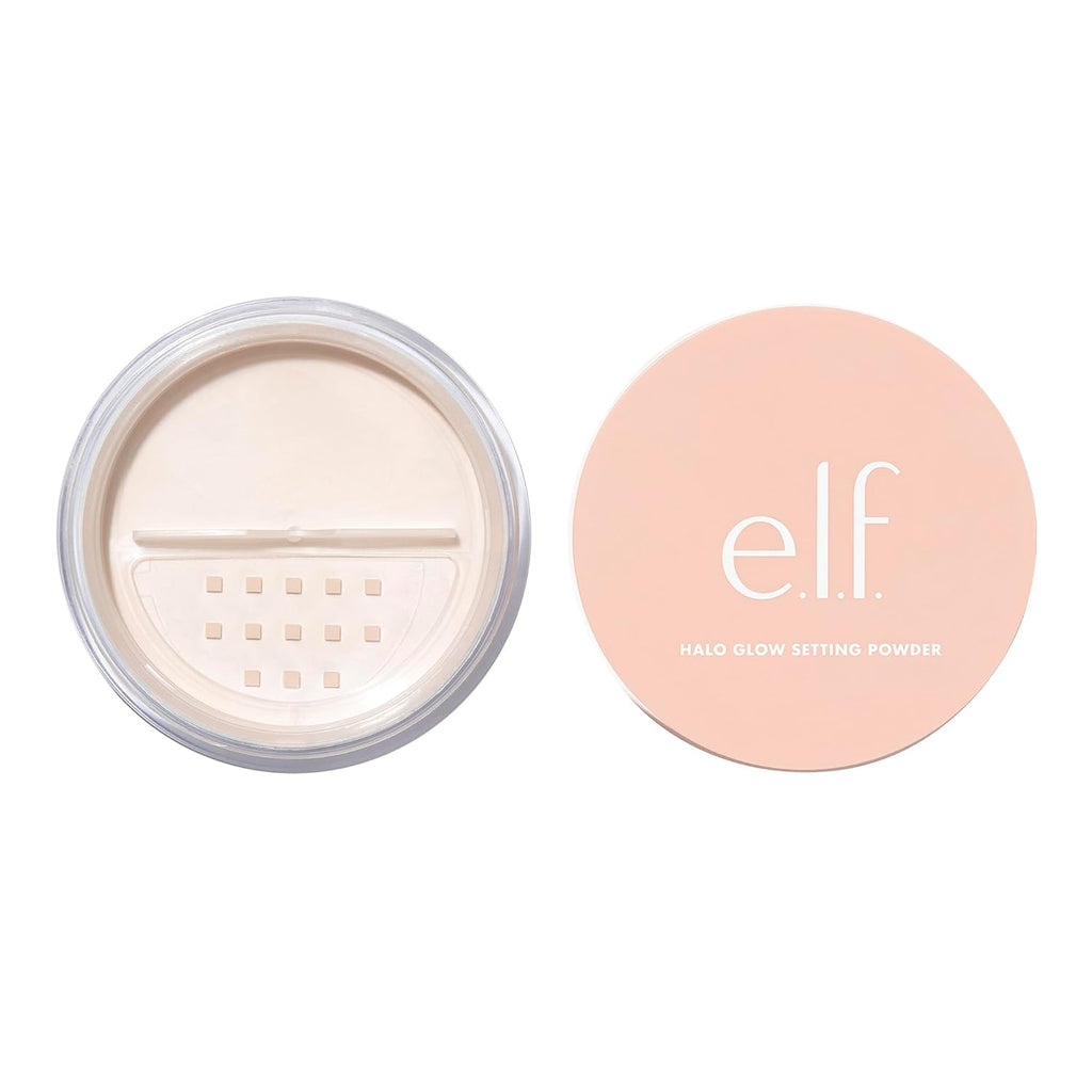 e.l.f. Halo Glow Soft Focus Setting Powder, Silky & Creates Soft Glow Without Shine, Smooths Pores & Lines, Vegan & Cruelty-Free, Light Pink
