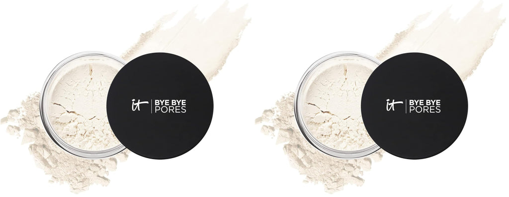 IT Cosmetics Bye Bye Pores – Poreless Finish Loose Setting Powder Makeup – Translucent Blurring Face Powder for All Skin Tones – with Peptides, Silk, Collagen & Antioxidants – 0.23 oz