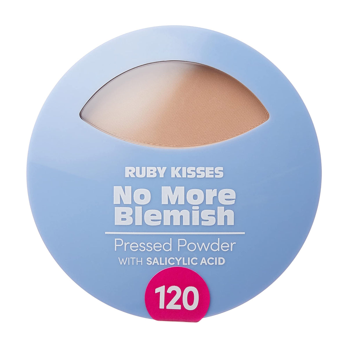 Ruby Kisses No More Blemish Face Powder with Salicylic Acid Korean Makeup Matte Finish Full Coverage Pressed Powder (Toffee)