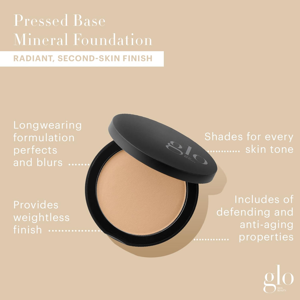 Glo Skin Beauty Pressed Base Powder Foundation, Honey Medium 0.92 oz