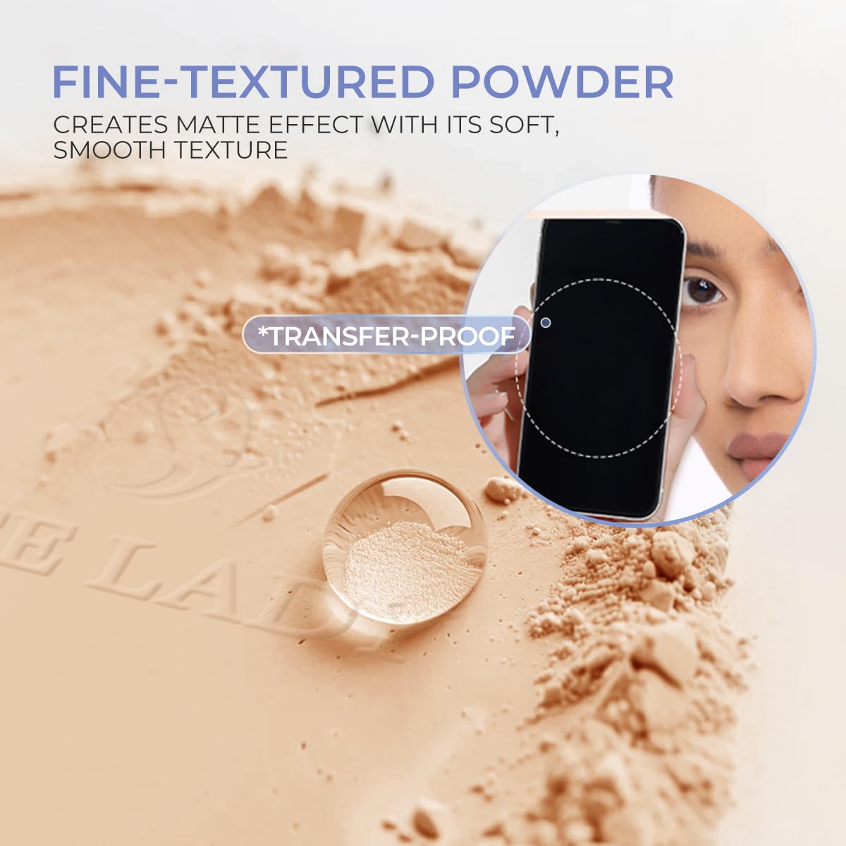 SACE LADY Face Powder Waterproof Long Lasting Setting Powder Blurring #02
