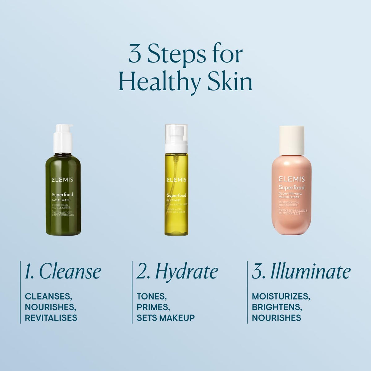 ELEMIS Superfood Multi Mist; Priming Toning & Setting Facial Spray, 98ml
