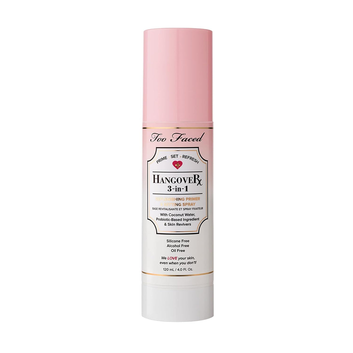 Too Faced Hangover 3-in-1 Primer & Setting Spray | Soothing & Hydrating Setting Spray for Face Makeup | Coconut Water