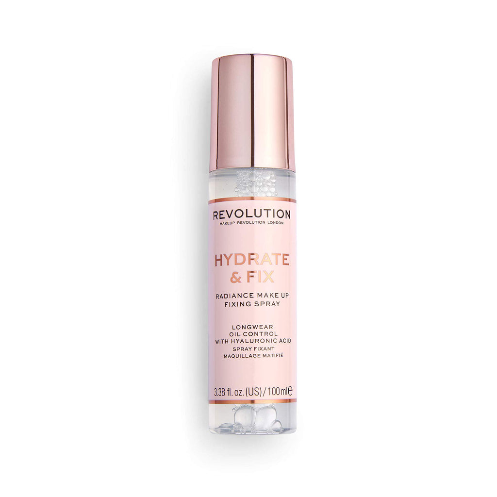Makeup Revolution Fix & Glow Fixing Spray, Illuminating & Hydrating, Vegan & Cruelty-Free, 3.38 Fl Oz