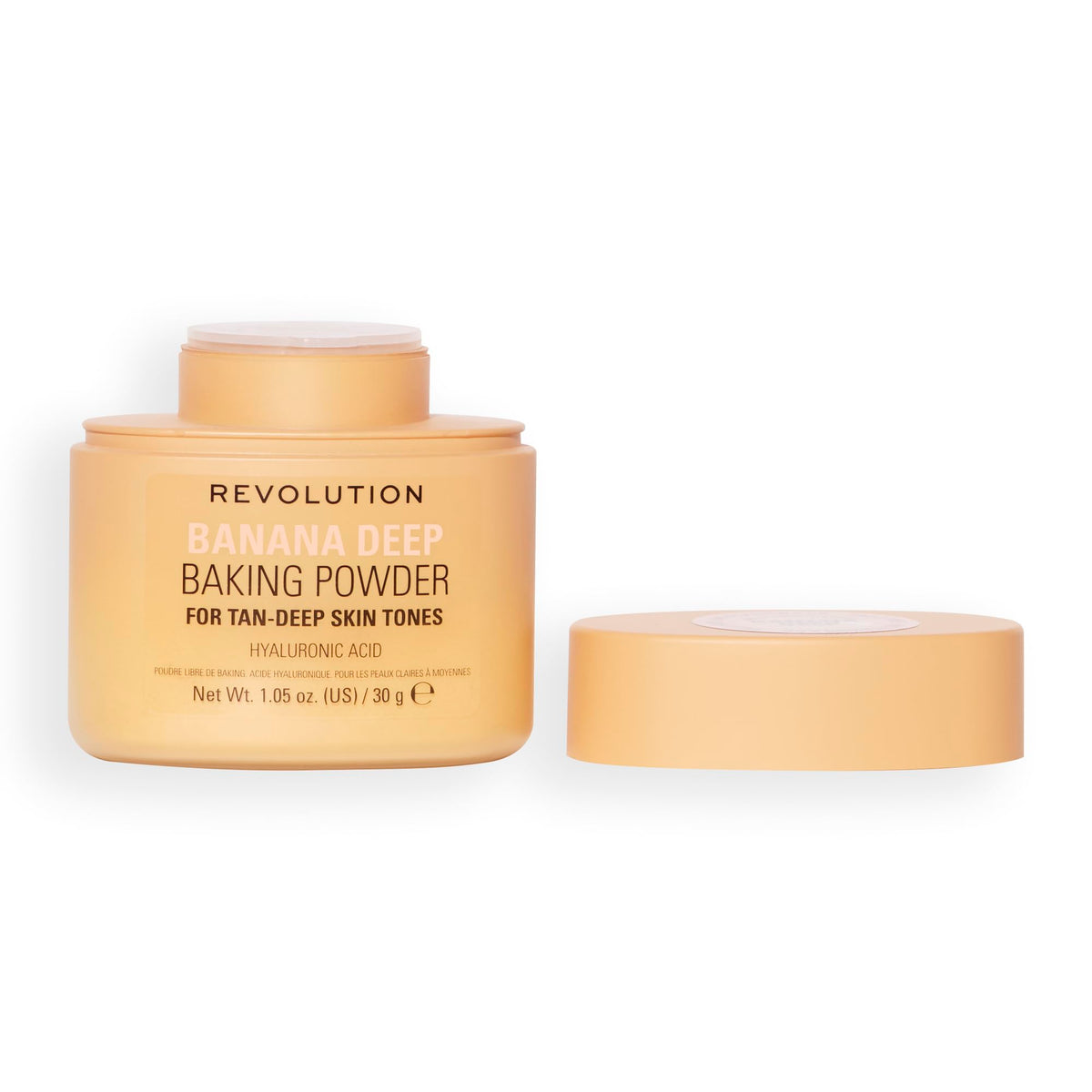 Revolution Beauty, Loose Baking Powder, Makeup Setting Powder, Long Lasting Coverage, Mattifies & Reduces Shine, Banana, 1.12 Oz