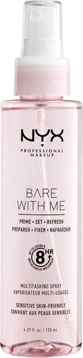 NYX PROFESSIONAL MAKEUP Bare With Me Multitasking Face Primer & Makeup Setting Spray, Hydrating Face Mist for up to 8HR Wear, Long-Lasting, Vegan Formula