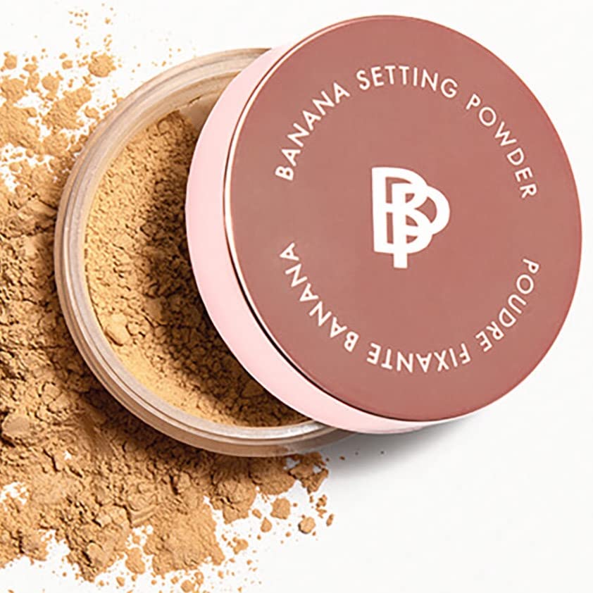 Bellapierre Banana Setting Powder – Color-Correcting Brightening Powder, Matte Finishing Tint, Translucent Under-Eye Baking Makeup, Lightweight Talc-Free Formula - Medium - 0.14 Oz
