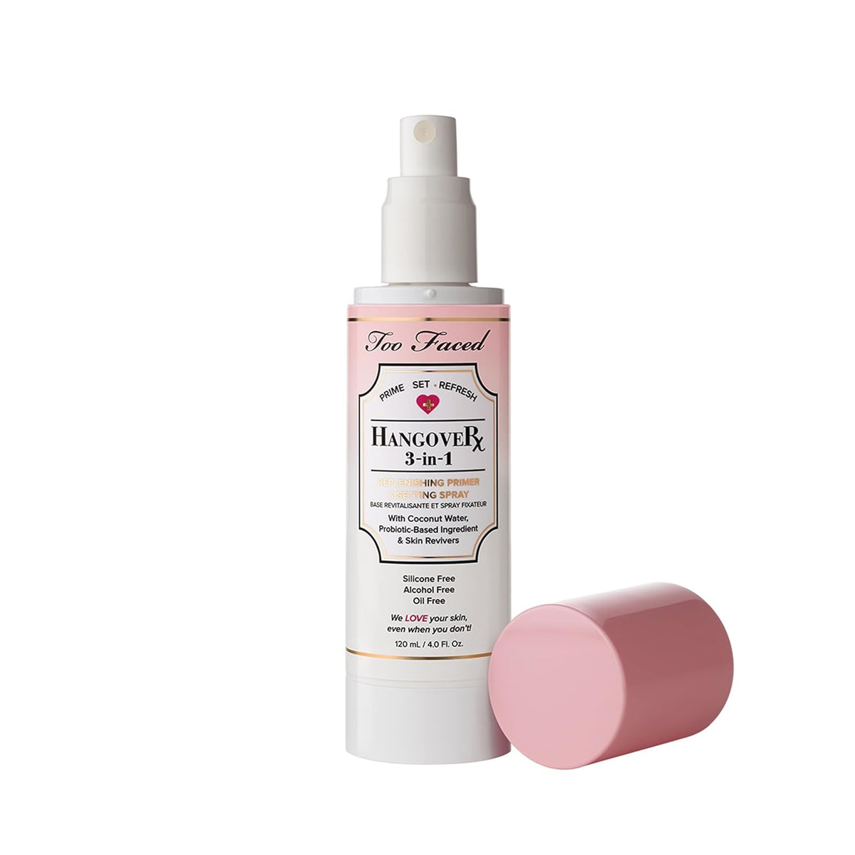Too Faced Hangover 3-in-1 Primer & Setting Spray | Soothing & Hydrating Setting Spray for Face Makeup | Coconut Water