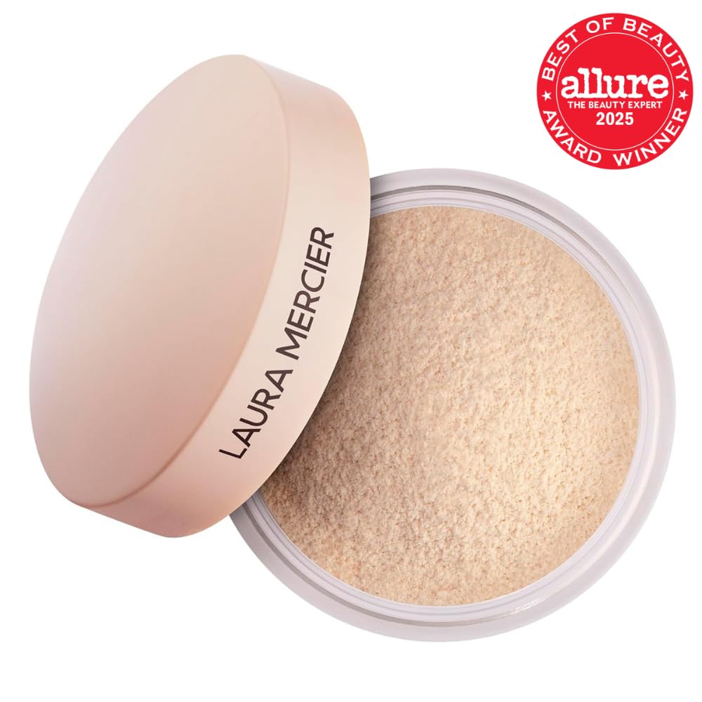 Laura Mercier Translucent Loose Talc-Free Setting Powder Ultra-Blur, 16HR Hydrating Wear, Natural Finish, Hyaluronic Acid-Infused, Normal to Dry & Mature Skin, Mint Green Shade Color Corrects Redness