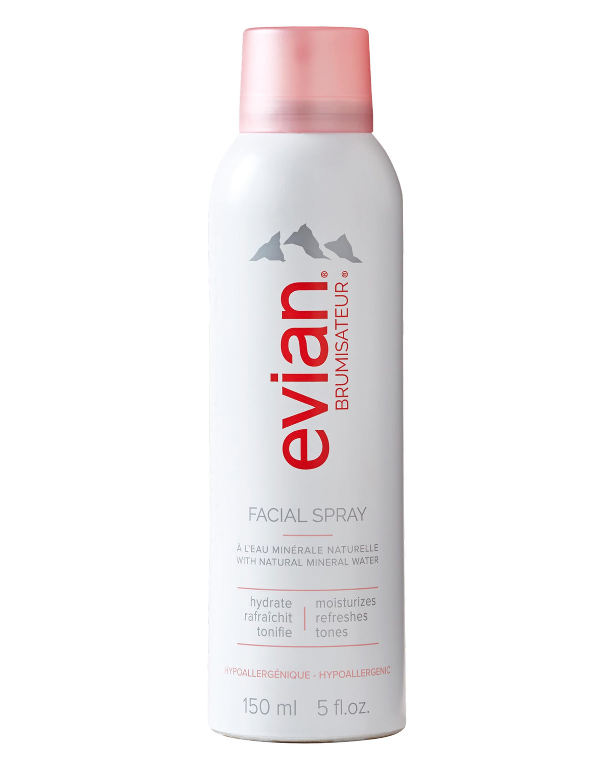Evian Facial Spray 1.7 oz - Hydrating Mineral Water Mist for Face & Skin - Refreshes Makeup and Tones Skin - TSA-Approved Mini Facial Spray Set for Daily Skincare Hydration