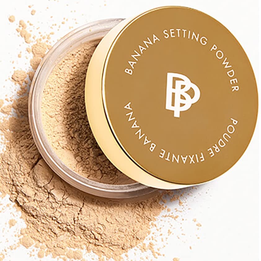 Bellapierre Banana Setting Powder – Color-Correcting Brightening Powder, Matte Finishing Tint, Translucent Under-Eye Baking Makeup, Lightweight Talc-Free Formula - Medium - 0.14 Oz