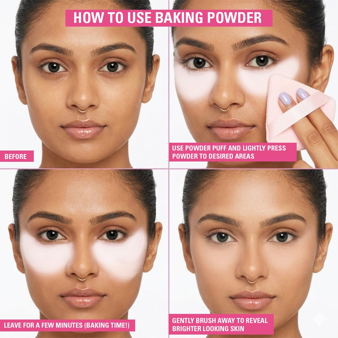 Revolution Beauty, Loose Baking Powder, Makeup Setting Powder, Long Lasting Coverage, Mattifies & Reduces Shine, Banana, 1.12 Oz