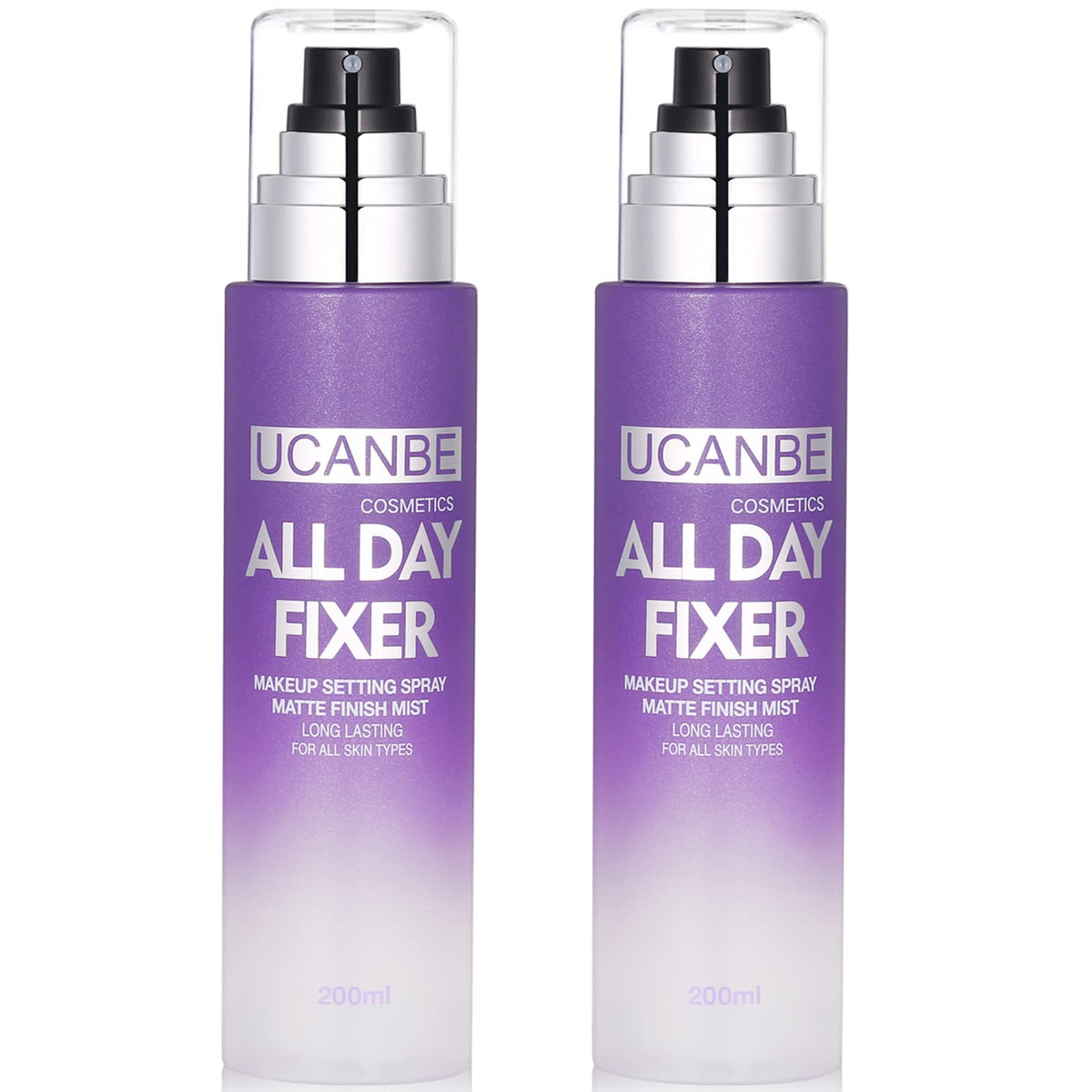 UCANBE Makeup Setting Spray - Matte Finishing Spray Long Lasting Face Mist, Oil Control Lightweight Hydrate Make Up Spray, 6.7 Fl Oz Large Size