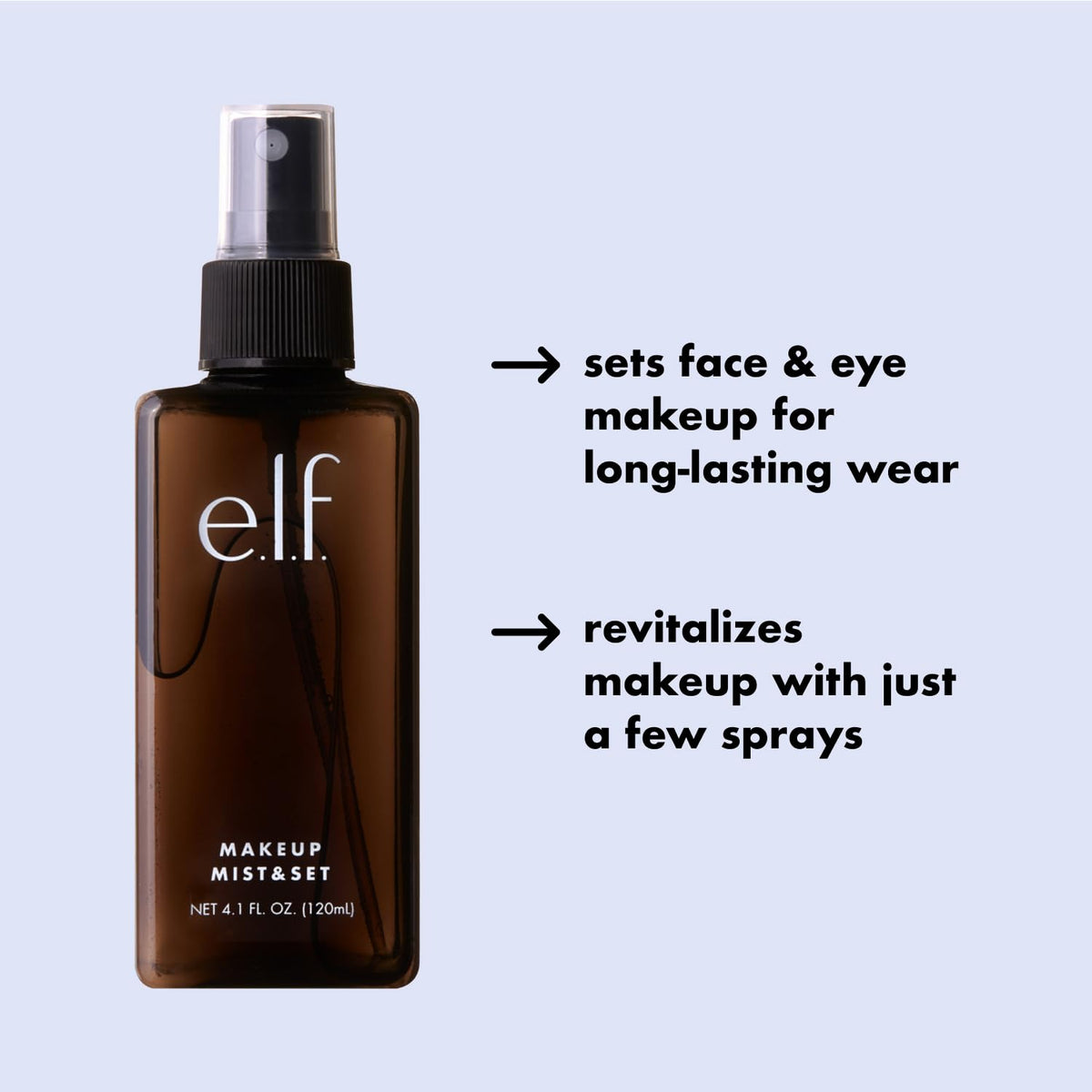 e.l.f. Matte Magic Mist & Set Makeup Setting Spray, Matte Finish & Oil Control for Lightweight Long-Lasting Wear, Vitamin B & E, 4 Fl Oz