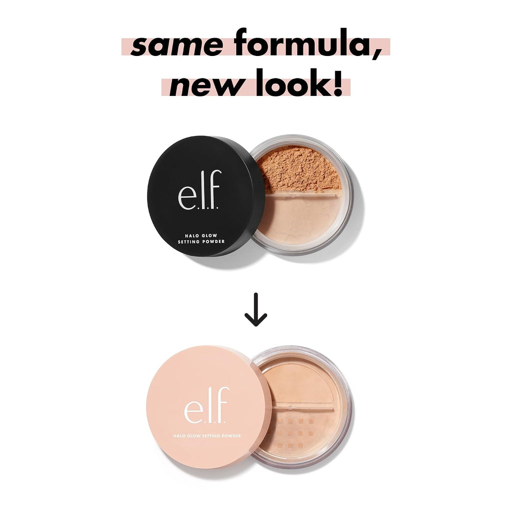 e.l.f. Halo Glow Soft Focus Setting Powder, Silky & Creates Soft Glow Without Shine, Smooths Pores & Lines, Vegan & Cruelty-Free, Light