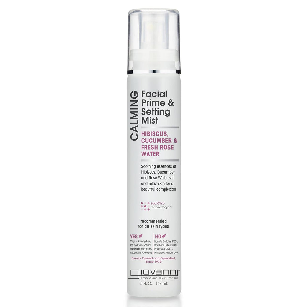 GIOVANNI Calming Facial Prime Setting Mist, On the Go Hydration, 5 fl oz
