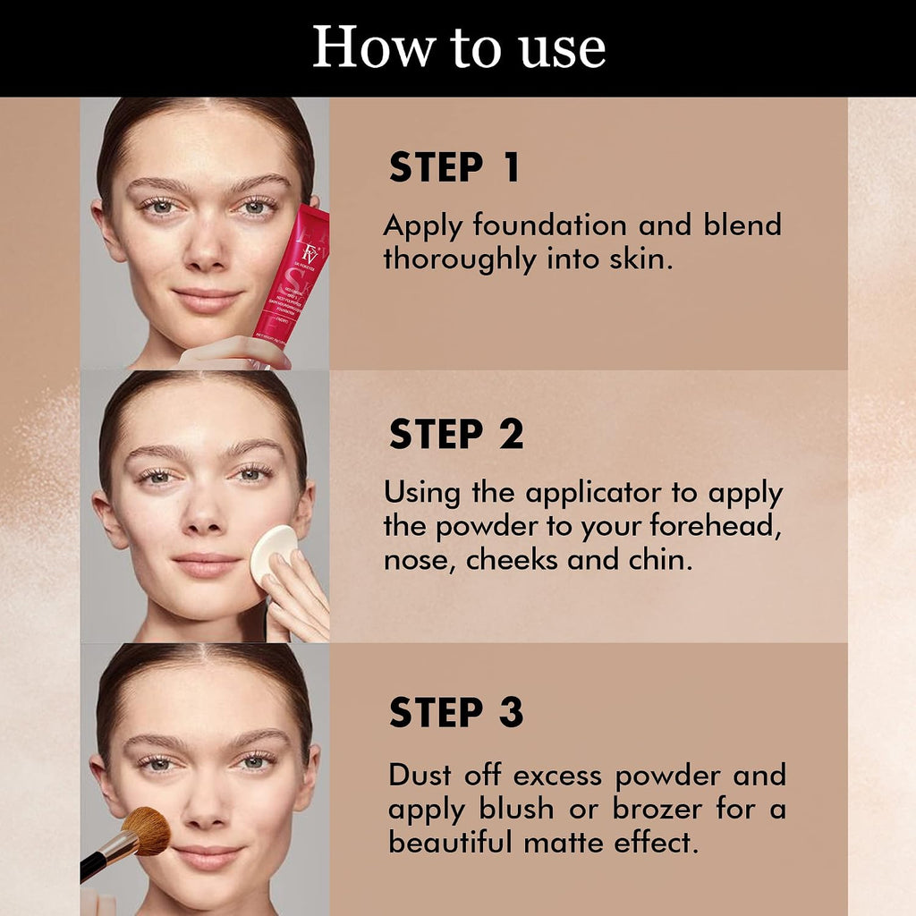 FV Translucent Pressed Powder, Oil-Control Talc-Free and Long-Lasting Matte Finish Face Powder, Medium Coverage for Light to Tan Skin, 0.28 Oz, Translucent