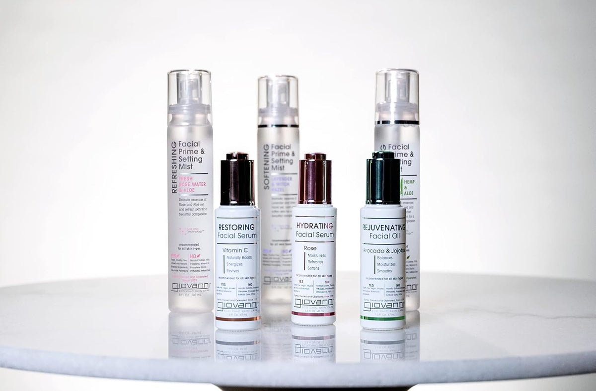 GIOVANNI Calming Facial Prime Setting Mist, On the Go Hydration, 5 fl oz