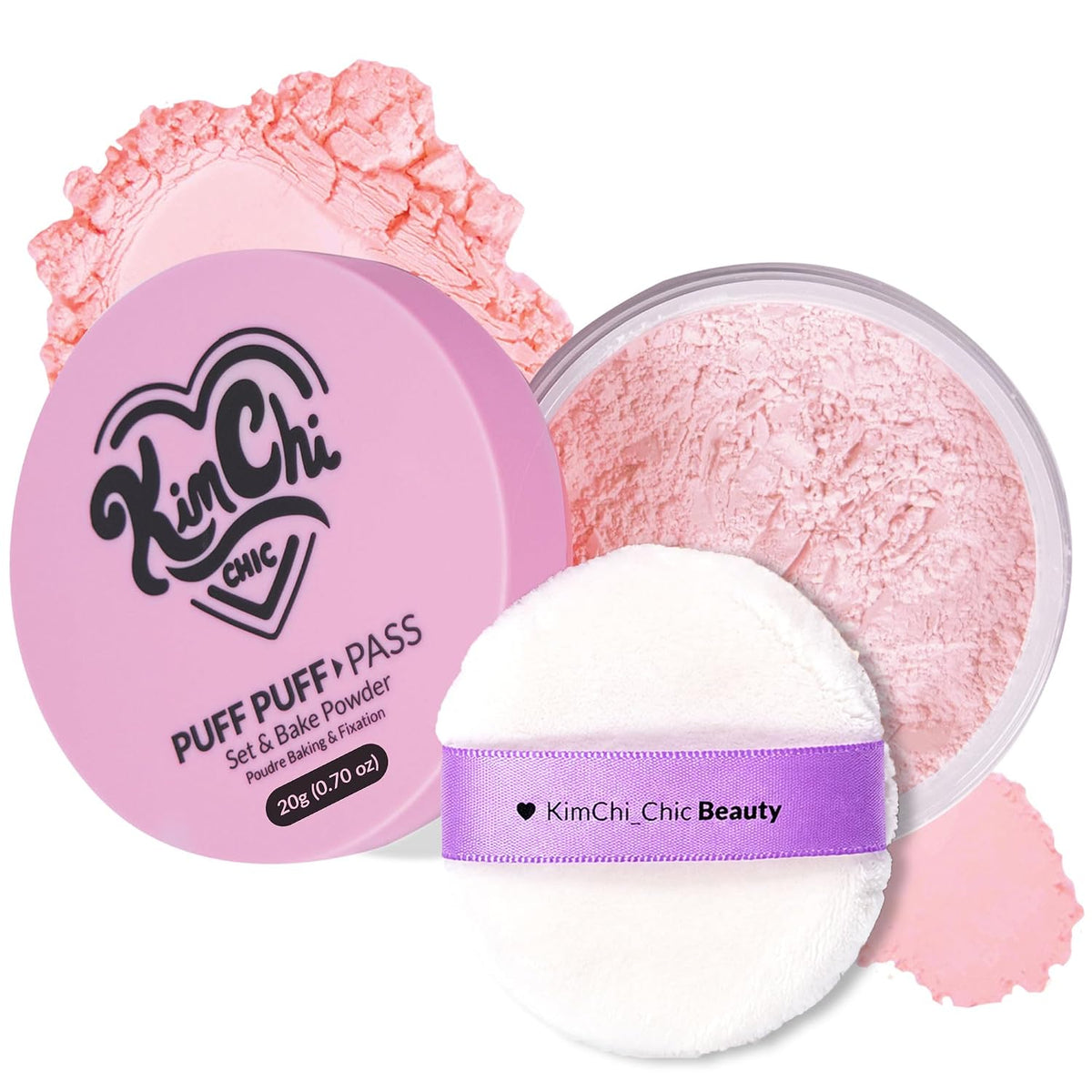 KimChiChic Beauty Puff Puff Pass Set & Bake Loose Setting Powder Makeup