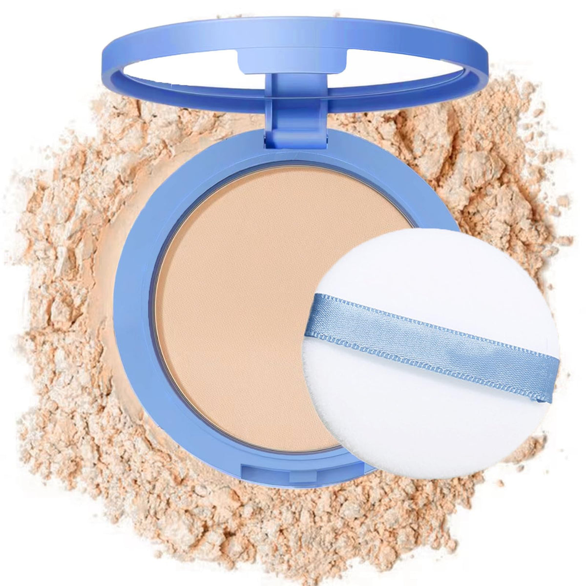 Oil Control Face Pressed Powder,Matte Smooth Flawless Setting Powder Makeup