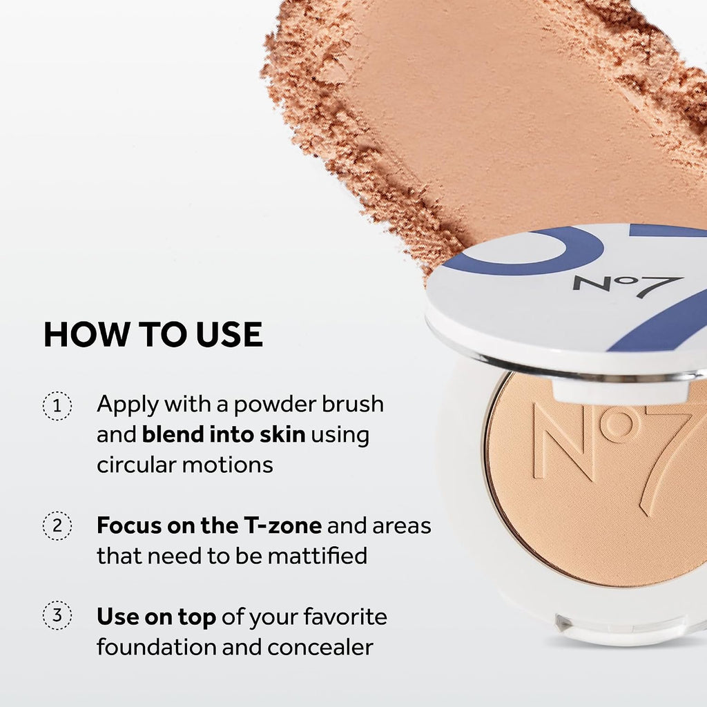 No7 Lift & Luminate Triple Action Face Powder, Medium, 10g