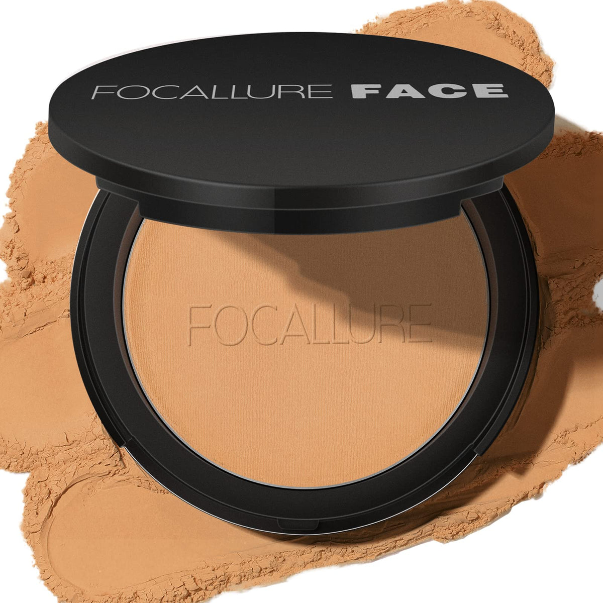 FOCALLURE Flawless Pressed Powder - Shine Control & Pore Blurring, Sand
