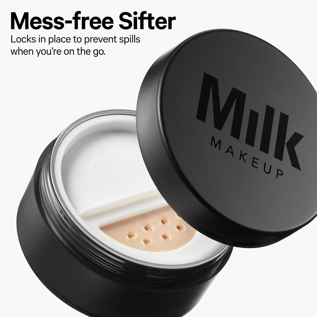 Milk Makeup Pore Eclipse Matte Translucent Setting Powder – Controls Shine, Blurs Pores + Sets Makeup Up to 16 Hours – Weightless, Talc-Free Formula with a Matte Finish