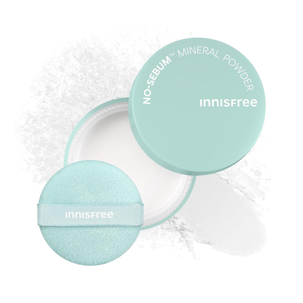innisfree No Sebum Matte Mineral Powder | Korean Loose Setting Powder for Oil & Shine Control | Blurs Fine Lines & Imperfections | Lightweight, Natural Finish | Available In Jumbo & Pressed Powder