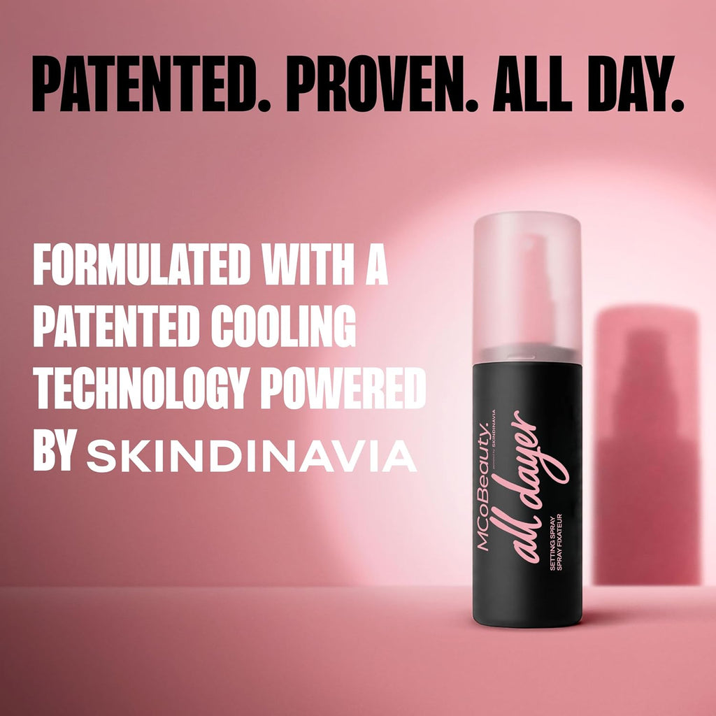 MCoBeauty All Dayer Long Lasting Makeup Setting Spray, Natural Glow Finish
