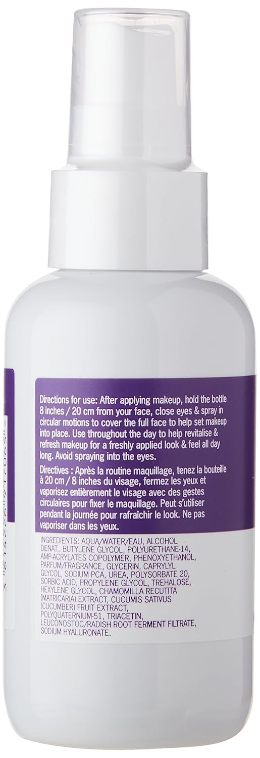 Rimmel London Stay Matte Fix & Go - 001 Transparent - 2-in-1 Primer & Setting Spray, Oil-Free, Locks Makeup into Place, Soothes Skin, 3.3 oz