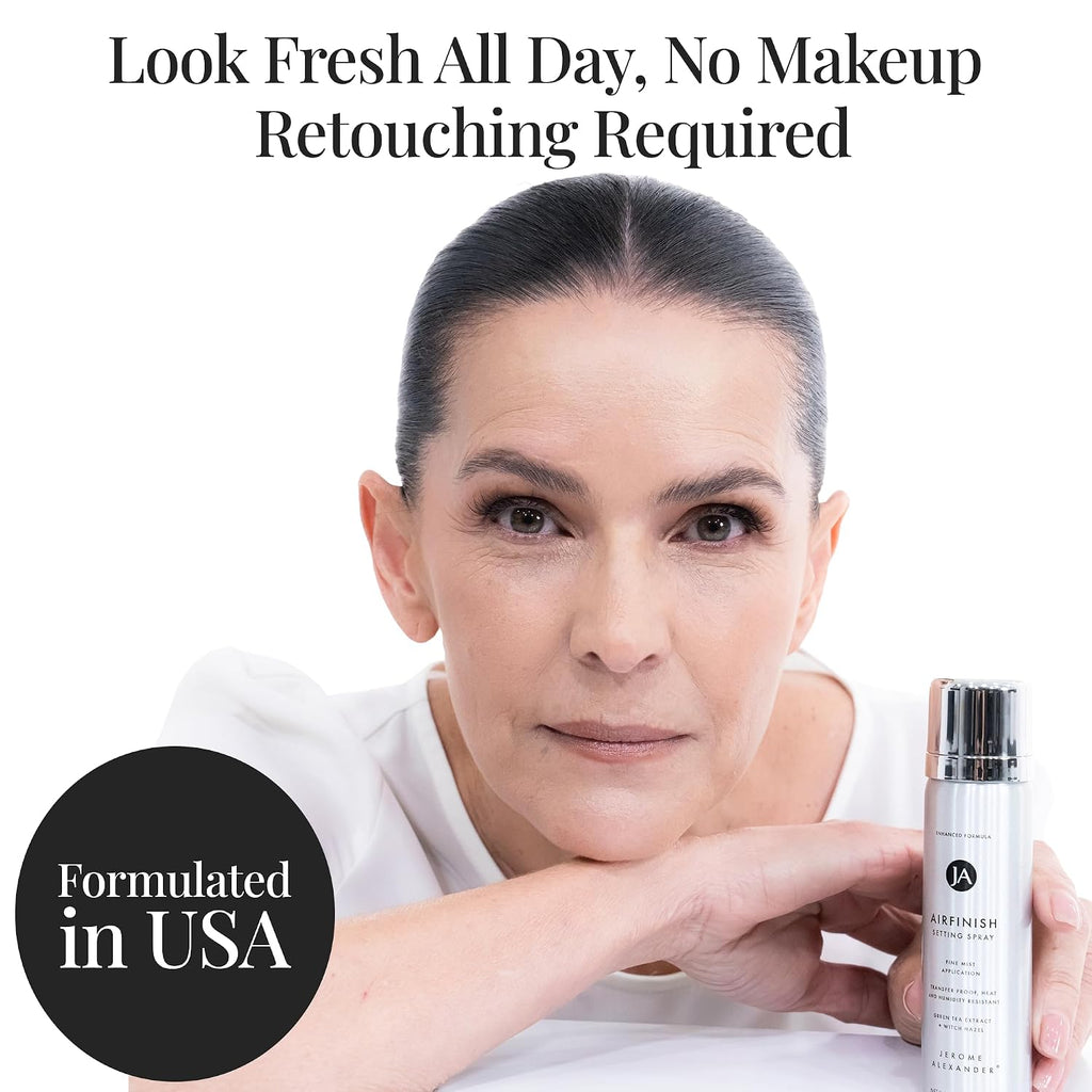 Jerome Alexander MagicMinerals AirFinish Setting Spray, Long-lasting Finishing Spray, Weightless-feel, Flawless, Matte Coverage