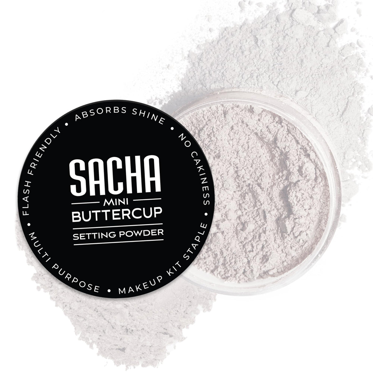Sacha Buttercup Setting Powder – Medium to Deep Skin Tones Translucent Loose Face Powder, Flashback-Resistant, Oil Control, Long-Wear Matte Finish (1.75 oz)