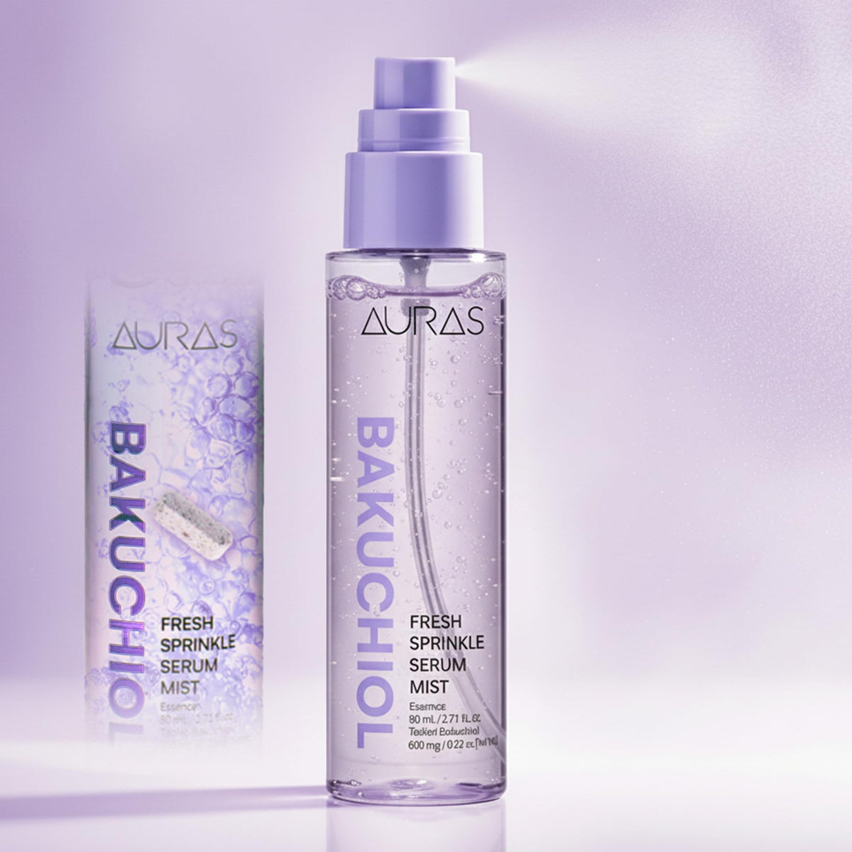 Auras Collagen Firming Mist K-Beauty | Fresh Activated Oxygen Formula Hydrating Spray Serum with Collagen Peptides, Korean Skincare Serum & Setting Mist for Dry, Aging Skin, 3.4 fl oz