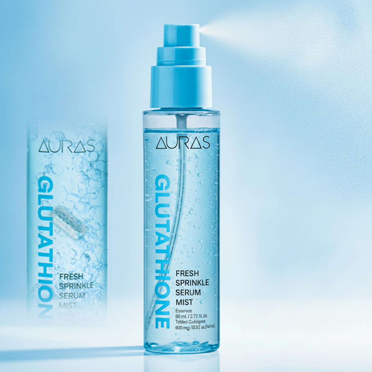 Auras Collagen Firming Mist K-Beauty | Fresh Activated Oxygen Formula Hydrating Spray Serum with Collagen Peptides, Korean Skincare Serum & Setting Mist for Dry, Aging Skin, 3.4 fl oz