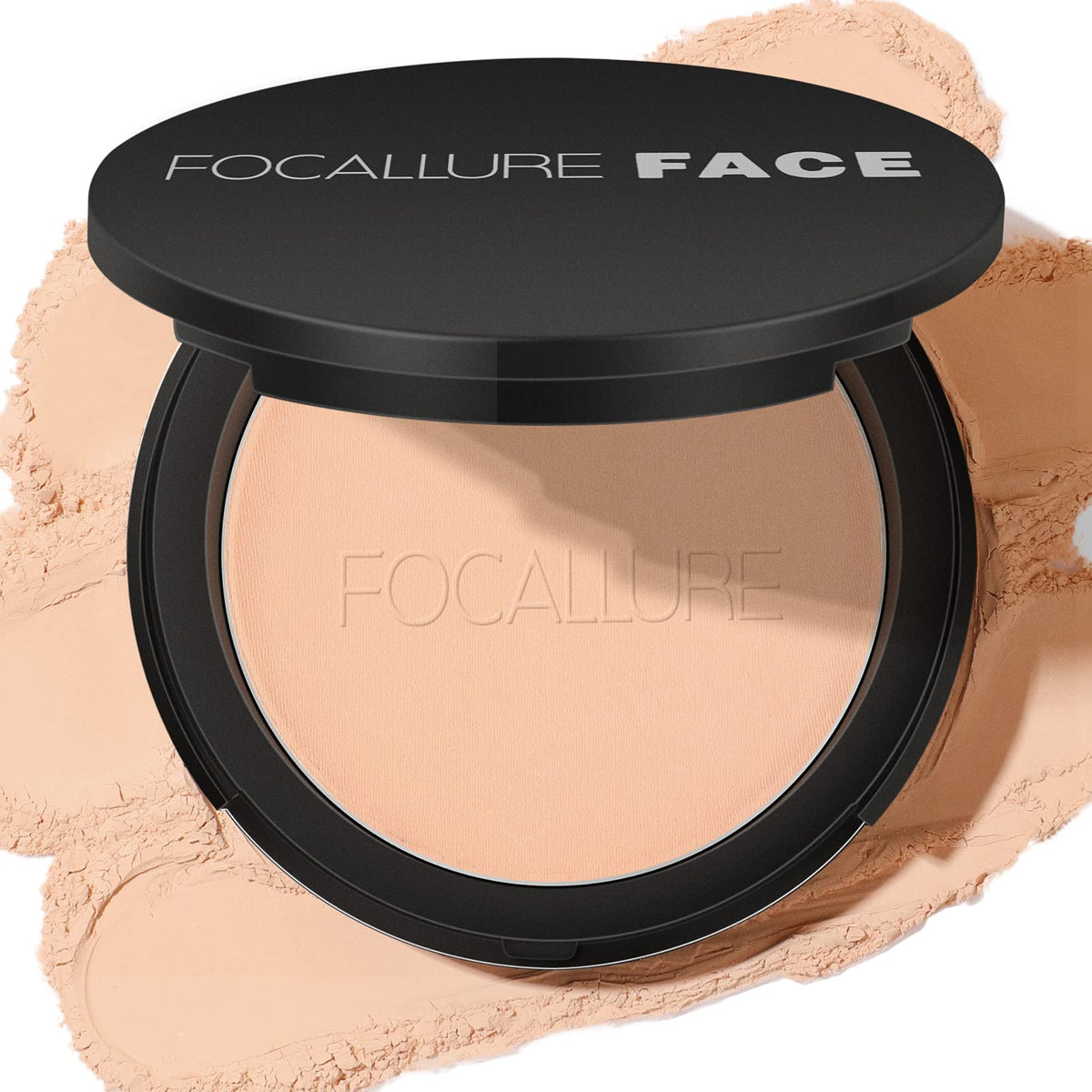 FOCALLURE Flawless Pressed Powder - Shine Control & Pore Blurring, Sand