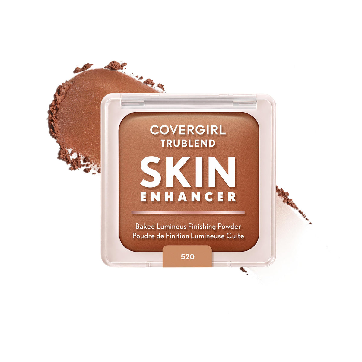 COVERGIRL TruBlend Skin Enhancer Baked Luminous Finishing Face Powder, with Hyaluronic Acid and White Rose Extract, Sheer & Buildable - 500 Sugar Cookie