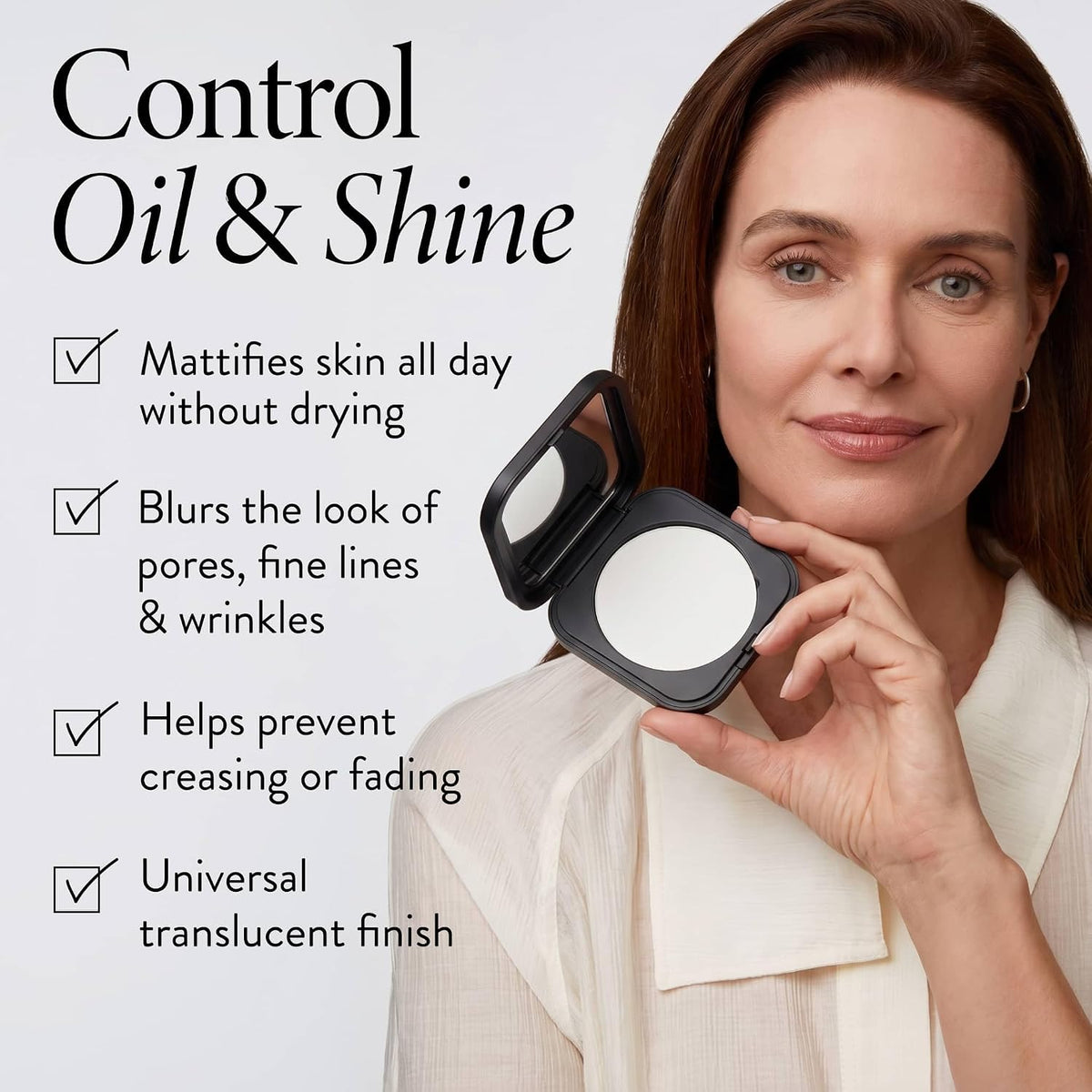 LAURA GELLER NEW YORK Matte Maker Pressed Setting Powder - Translucent - Setting Powder & Finishing Powder - Oil-Control - Filter-Like Matte Finish - All Skin Types