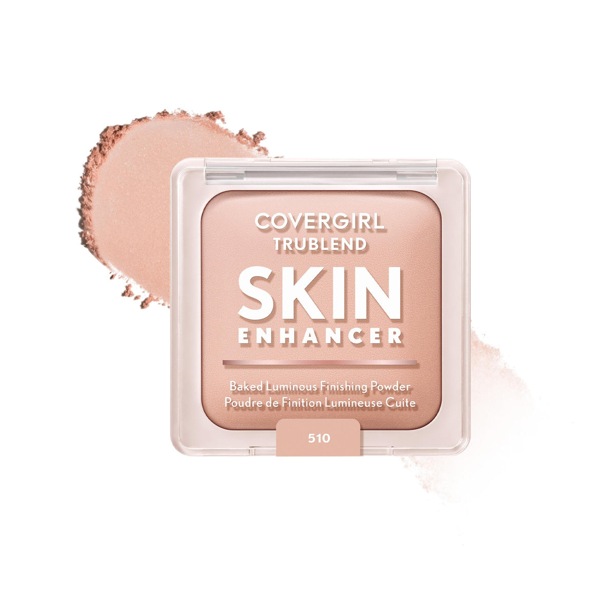 COVERGIRL TruBlend Skin Enhancer Baked Luminous Finishing Face Powder, with Hyaluronic Acid and White Rose Extract, Sheer & Buildable - 500 Sugar Cookie