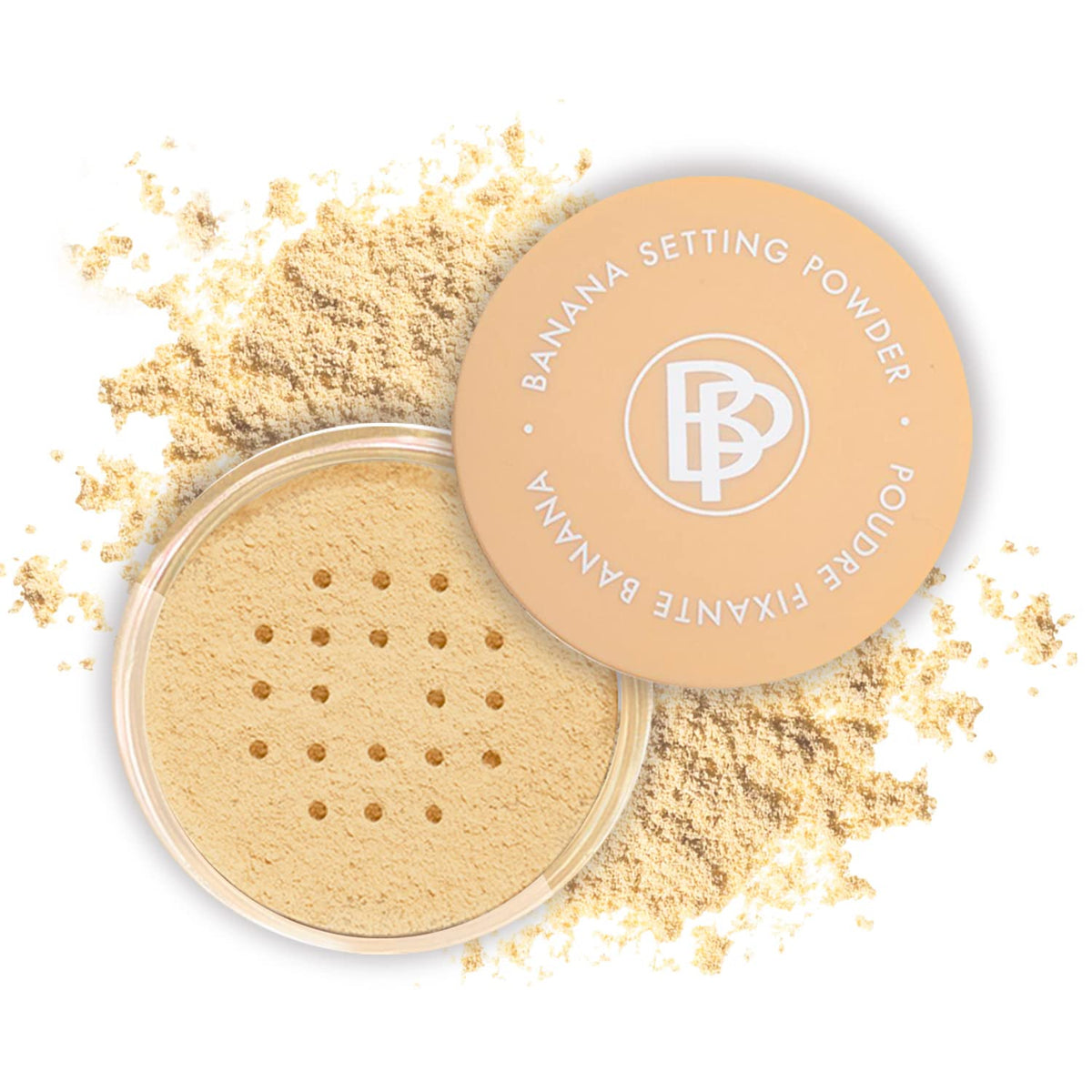 Bellapierre Banana Setting Powder – Color-Correcting Brightening Powder, Matte Finishing Tint, Translucent Under-Eye Baking Makeup, Lightweight Talc-Free Formula - Medium - 0.14 Oz