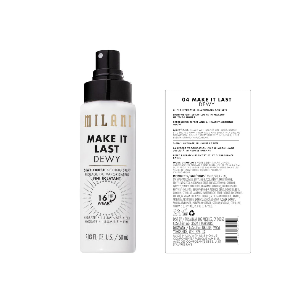 Milani Make It Last Dewy Setting Spray for Makeup - Dewy Finish