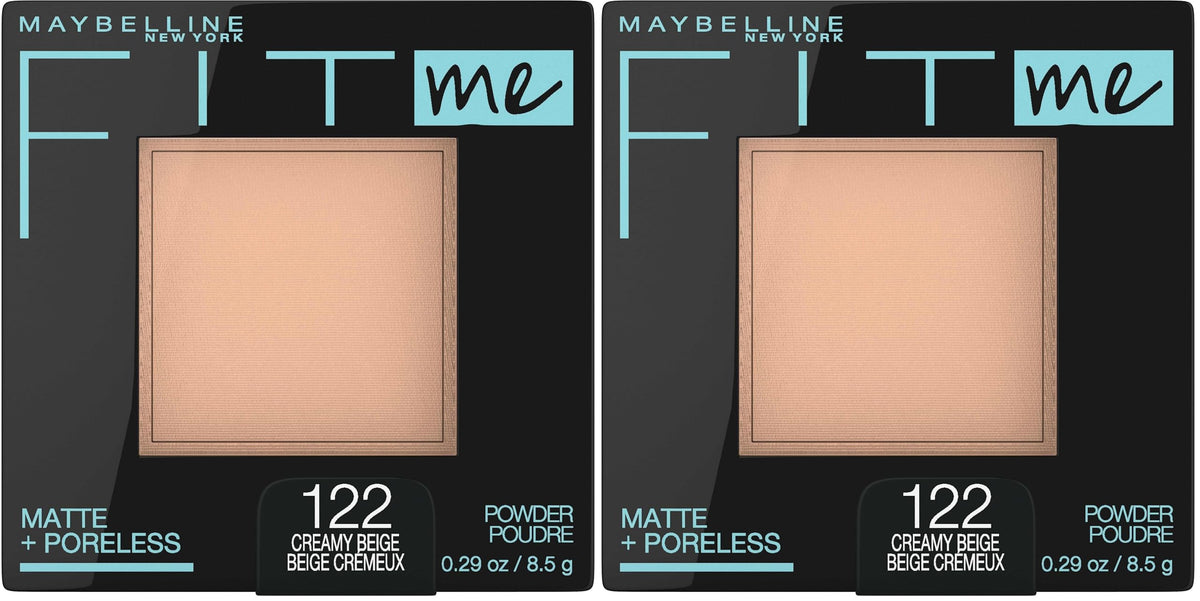 Maybelline Fit Me Matte + Poreless Pressed Face Powder Makeup & Setting Powder, True Beige, 1 Count