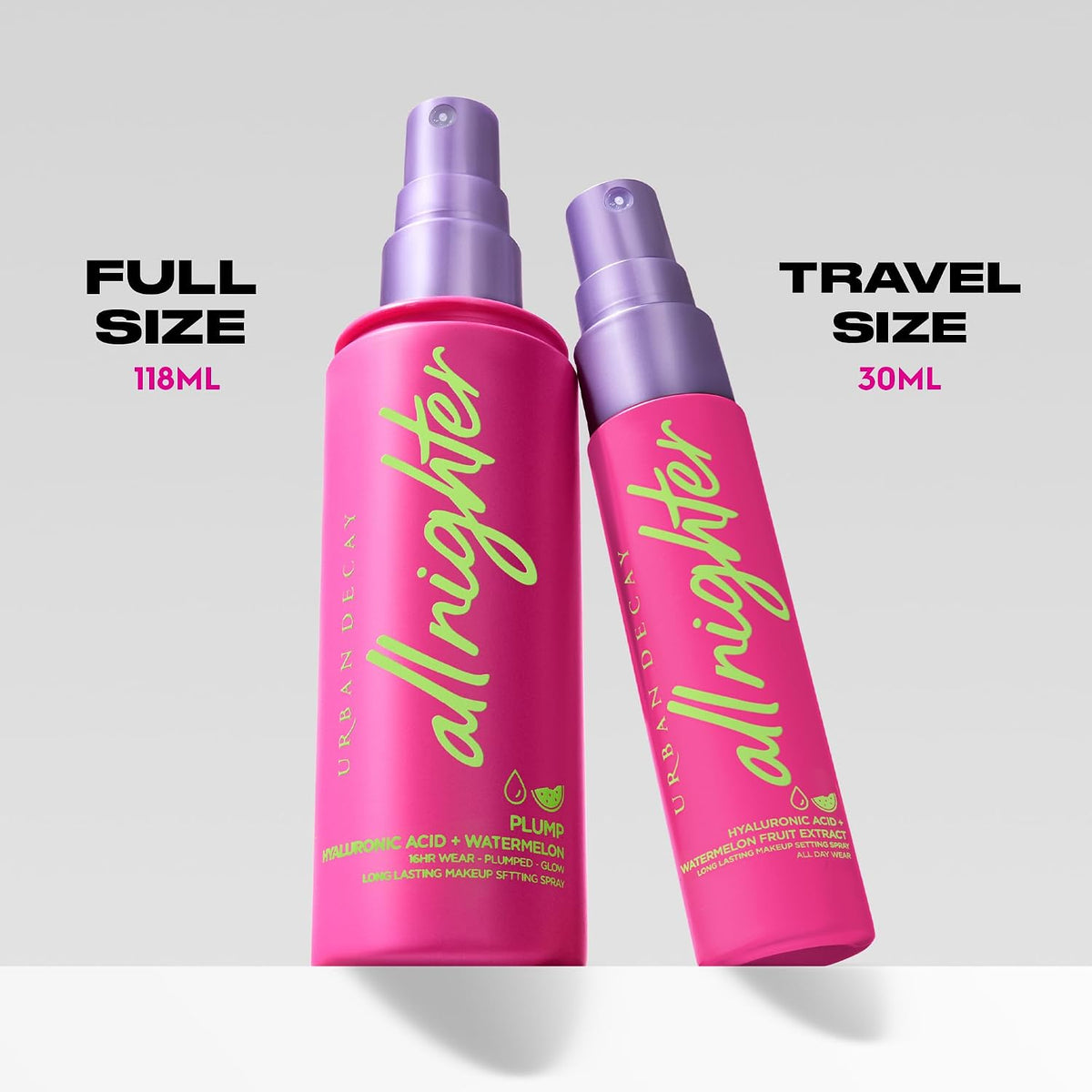 Urban Decay All Nighter Hyaluronic Acid Waterproof Dewy Setting Spray for Face, Hydrated Finish, Long-lasting, Smudge-proof & Transfer-resistant Makeup, Oil-free