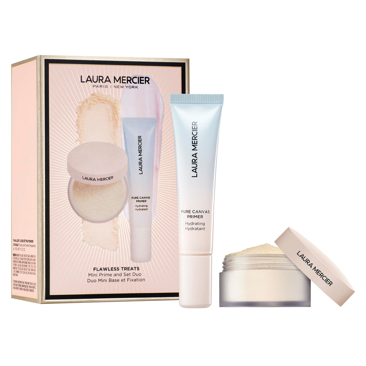 Laura Mercier Translucent Loose Talc-Free Setting Powder Ultra-Blur, 16HR Hydrating Wear, Natural Finish, Hyaluronic Acid-Infused, Normal to Dry & Mature Skin, Mint Green Shade Color Corrects Redness