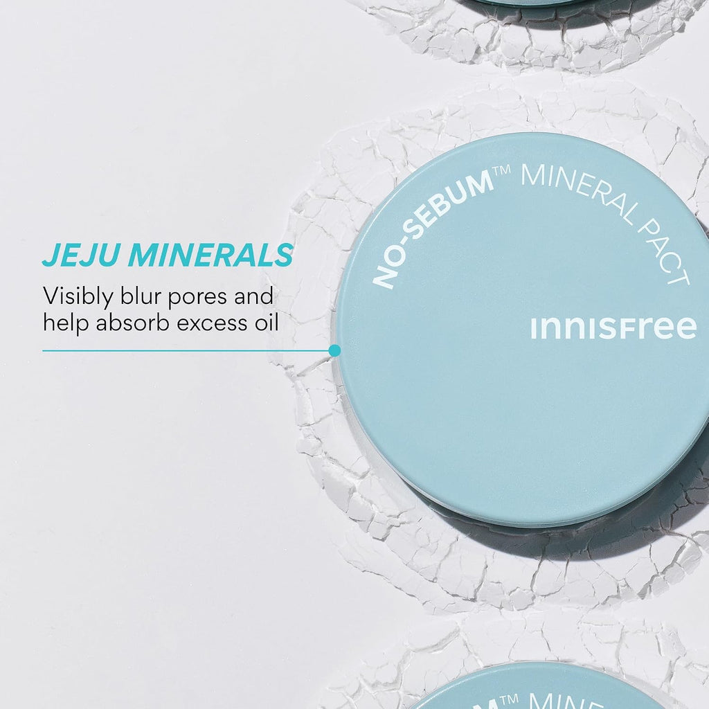 innisfree No Sebum Matte Mineral Powder | Korean Loose Setting Powder for Oil & Shine Control | Blurs Fine Lines & Imperfections | Lightweight, Natural Finish | Available In Jumbo & Pressed Powder