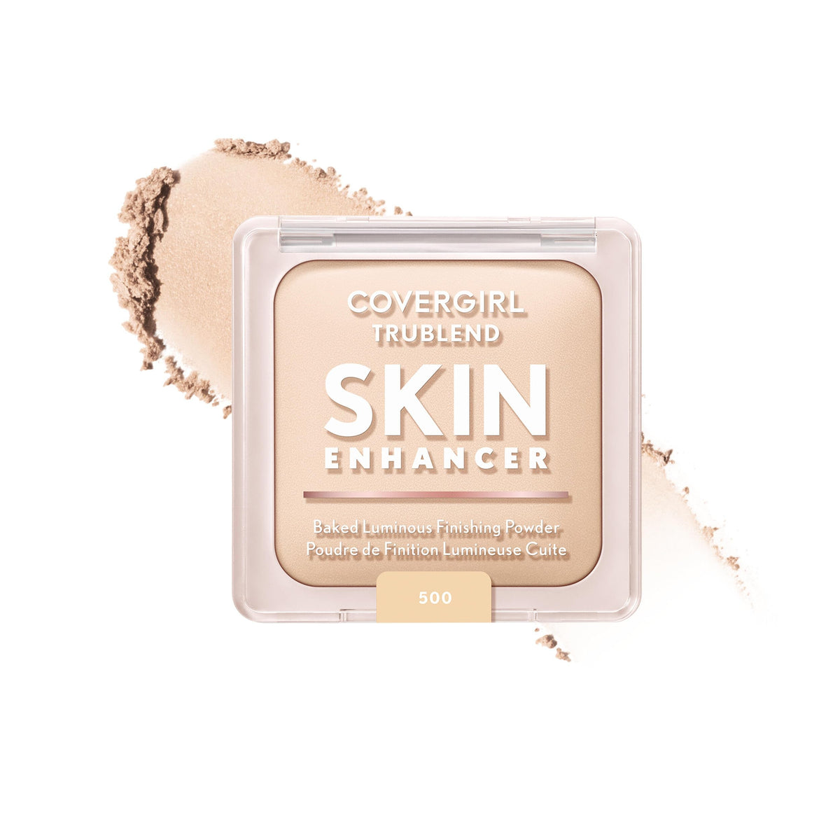 COVERGIRL TruBlend Skin Enhancer Baked Luminous Finishing Face Powder, with Hyaluronic Acid and White Rose Extract, Sheer & Buildable - 500 Sugar Cookie