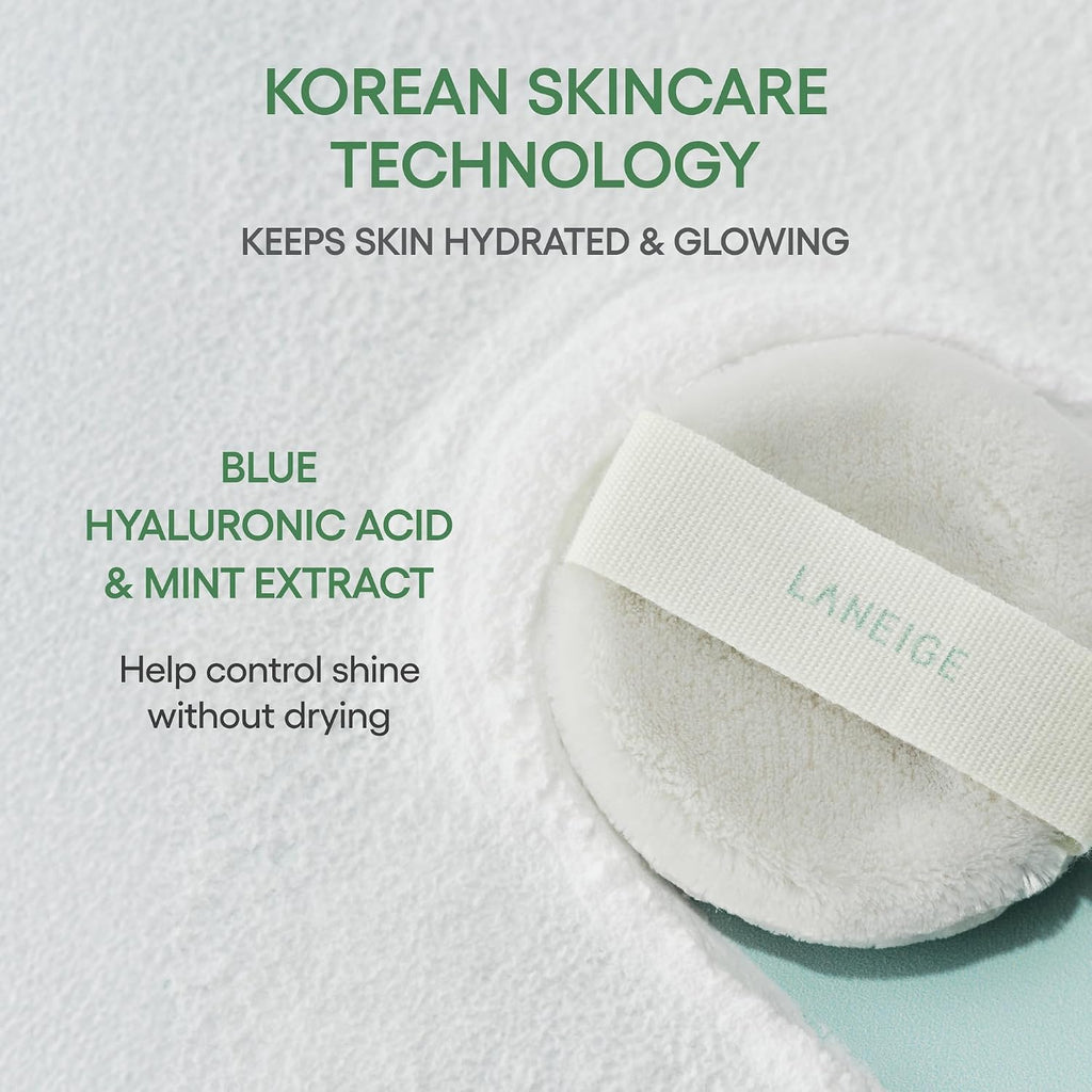 LANEIGE Neo Blurring Powder: Korean Oil-Control Compact with Pore Blurring, Smoothing Finish & Travel-Friendly, No-Spill Packaging
