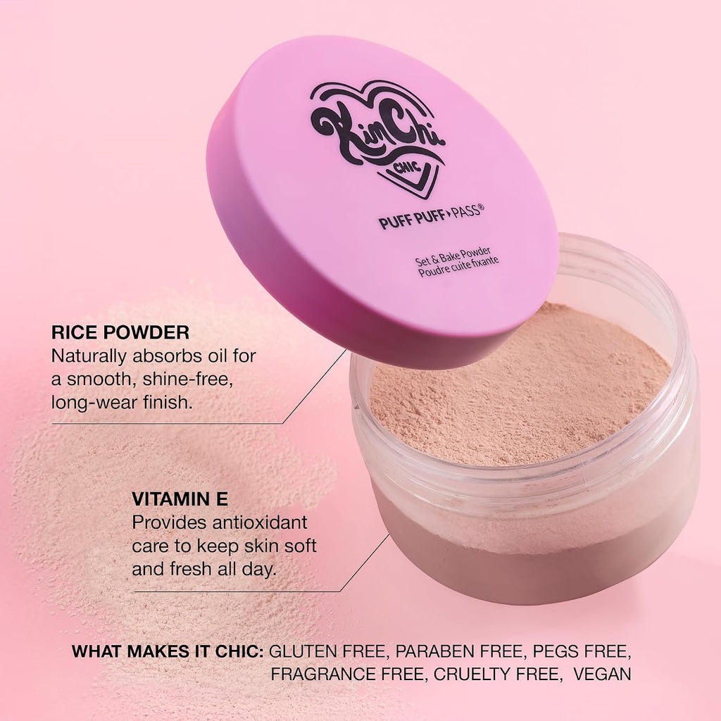 KimChiChic Beauty Puff Puff Pass Set & Bake Loose Setting Powder Makeup